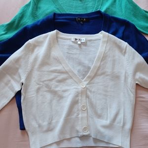 Lot of 3 MAK/YeMak cropped Cardigans